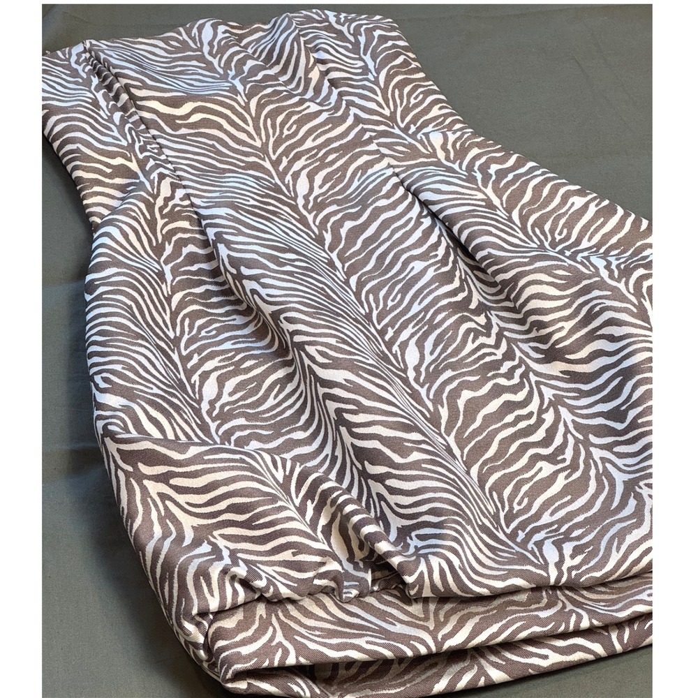 Vintage Jessica McClintock Zebra Print Bubble Hem Strapless Y2K Dress Silver 6 - Picture 4 of 10